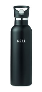 GiftRetail MO6366 - TIKSI Botella de doble pared 700ml Negro