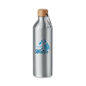 GiftRetail MO6491 - BIG AMEL Botella de aluminio 800 ml matt silver