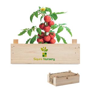 GiftRetail MO6498 - TOMATO Mini-huerto tomates en caja Wood