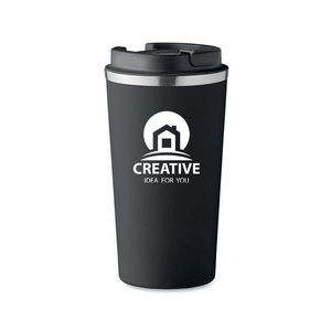 GiftRetail MO6579 - BRACE + Vaso de doble pared 510 ml Negro