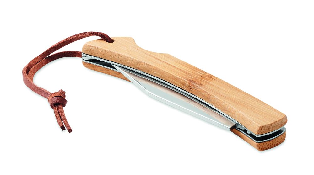 GiftRetail MO6623 - MANSAN Cuchillo plegable de bambú