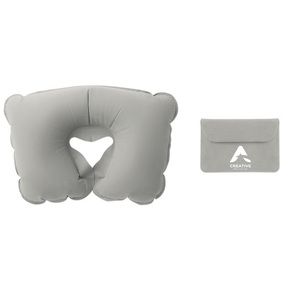GiftRetail MO7265 - TRAVELCONFORT Almohada inflable Gris
