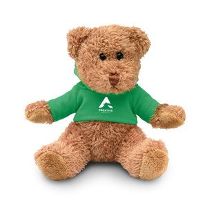 GiftRetail MO7375 - JOHNNY Osito de peluche con camiseta Verde