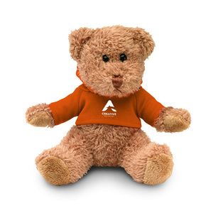 GiftRetail MO7375 - JOHNNY Osito de peluche con camiseta Naranja