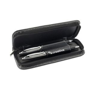 GiftRetail MO7475 - BALTIMORE Set de bolígrafo y roller Negro