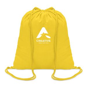 GiftRetail MO8484 - COLORED Bolsa cuerdas algodón 100 gsm Amarillo