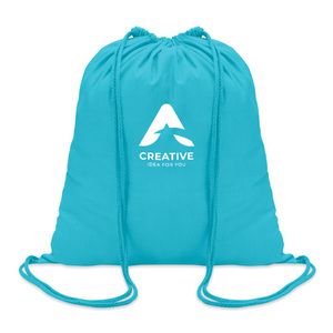 GiftRetail MO8484 - COLORED Bolsa cuerdas algodón 100 gsm Turquesa