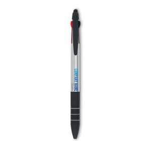 GiftRetail MO8812 - MULTIPEN Bolígrafo táctil de tres tinta Plata