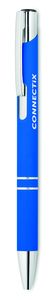 GiftRetail MO8857 - Bolígrafo con pulsador y acabado de goma Azul royal