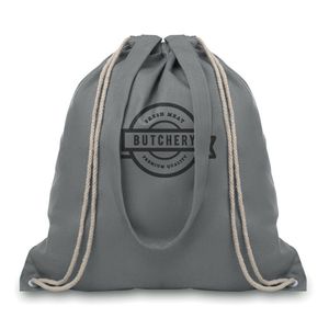 GiftRetail MO9041 - MOIRA Mochila en canvas color y asas Gris