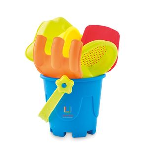 GiftRetail MO9301 - PLAYA Cubo de playa con 6 juguetes Multicolor