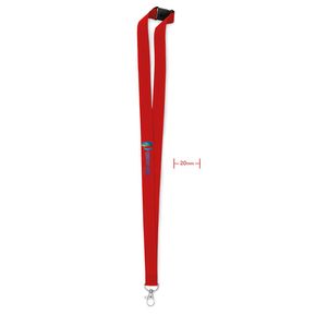 GiftRetail MO9354 - PANY Lanyard hebilla mosquetón 20 Rojo