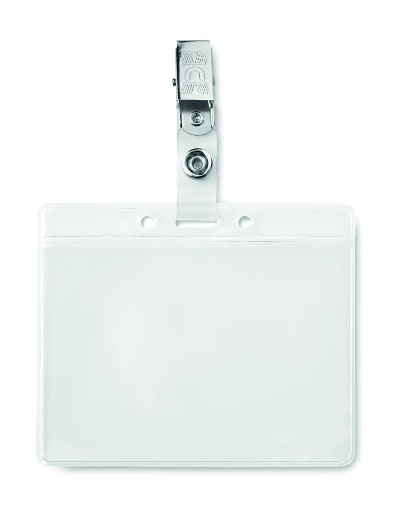 GiftRetail MO9642 - Holder de la insignia de PVC de clipadge