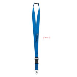 GiftRetail MO9661 - WIDE LANY Lanyard 25mm con mosquetón Azul royal