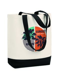 GiftRetail MO9816 - KLEUREN BAG Bolsa de compra canvas Negro