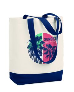 GiftRetail MO9816 - KLEUREN BAG Bolsa de compra canvas Azul