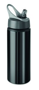 GiftRetail MO9840 - ATLANTA Botella aluminio 600 ml Negro