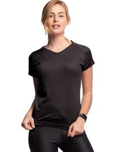 Mustaghata GAZELLE - Camiseta activa para mujeres 125 G col en u Negro