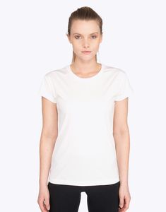 Mustaghata SALVA - Mujeres Camiseta activa Poliéster Spandex 170 g/m² Blanco