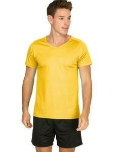 Mustaghata WINNER - Camiseta activa para hombres mangas cortas y raglantes 125g Amarillo
