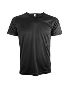 Mustaghata WINNER - Camiseta activa para hombres mangas cortas y raglantes 125g Negro