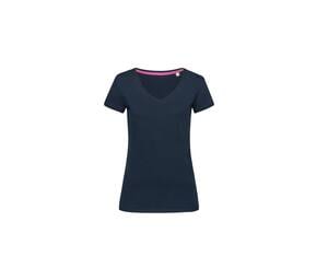 Stedman ST9130 - Camiseta de damas de cuello en V de Megan Marina Blue