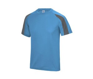 Just Cool JC003 - Camiseta sport contraste Sapphire Blue/ Charcoal