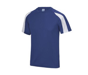 Just Cool JC003 - Camiseta sport contraste Royal Blue / Arctic White