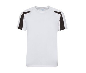 Just Cool JC003 - Camiseta sport contraste Arctic White / Jet Black
