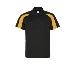 Just Cool JC043 - Polo sport contraste Jet Black / Gold