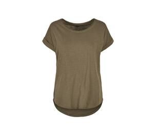 Build Your Brand BY036 - Camiseta de mujer con espalda alargada Olive