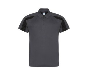 Just Cool JC043 - Polo sport contraste Charcoal/ Jet Black