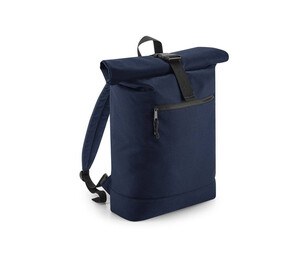 Bag Base BG286 - Mochila con cierre enrollable hecha de material reciclado Azul marino