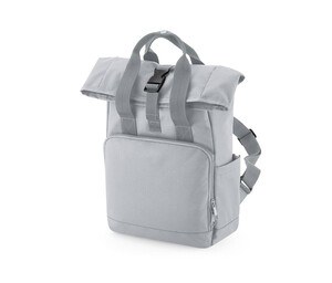 Bag Base BG118S - Mochila de laptop de mini gemela reciclado con mango gemelo Gris claro