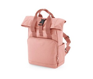 Bag Base BG118S - Mochila de laptop de mini gemela reciclado con mango gemelo Blush rosa