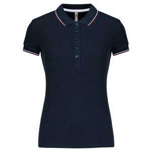 Kariban K251 - POLO PIQUÉ DE MANGA CORTA PARA MUJER Navy / Wine / White