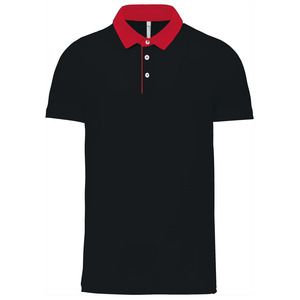 Kariban K260 - Polo jersey bicolor hombre Negro / Rojo