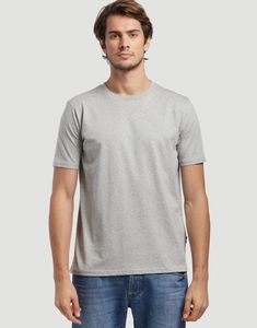 Les Filosophes DESCARTES - Camiseta de algodón orgánico para hombres hecha en Francia gris chiné clair