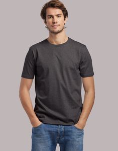 Les Filosophes DESCARTES - Camiseta de algodón orgánico para hombres hecha en Francia Gris mezcla profundo