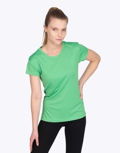 Mustaghata SALVA - Mujeres Camiseta activa Poliéster Spandex 170 g/m² Citron vert