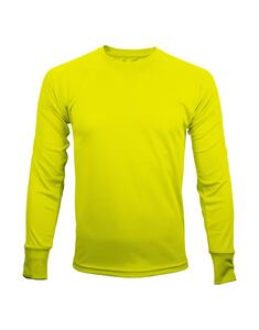 Mustaghata TRAIL - Camiseta activa para hombres mangas largas 140 g Amarillo Neón