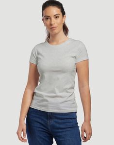 Les Filosophes WEIL - Camiseta de algodón orgánico de mujeres hecha en Francia gris chiné clair