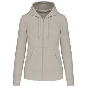 Kariban K4031 - SUDADERA CON CAPUCHA Y CREMALLERA ECORRESPONSABLE MUJER Clay