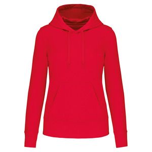 Kariban K4028 - SUDADERA CAPUCHA ECORRESPONSABLE MUJER Red