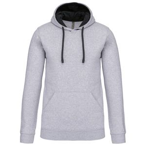 Kariban K446 - SUDADERA CON CAPUCHA CONTRASTADA Oxford Grey/ Black