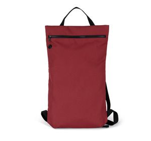 Kimood KI0183 - Mochila plana de estilo urbano en material reciclado Red Safran