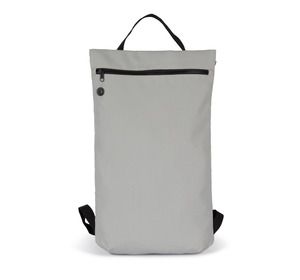 Kimood KI0183 - Mochila plana de estilo urbano en material reciclado Snow Grey