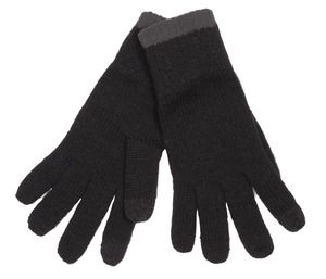 K-up KP425 - Guantes de punto para pantalla táctil Negro / Gris oscuro