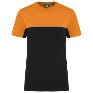 WK. Designed To Work WK304 - Camiseta bicolor ecorresponsable manga corta - Unisex Black / Orange