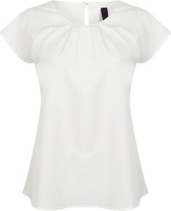 Henbury H597 - Top cuello plisado mujer White